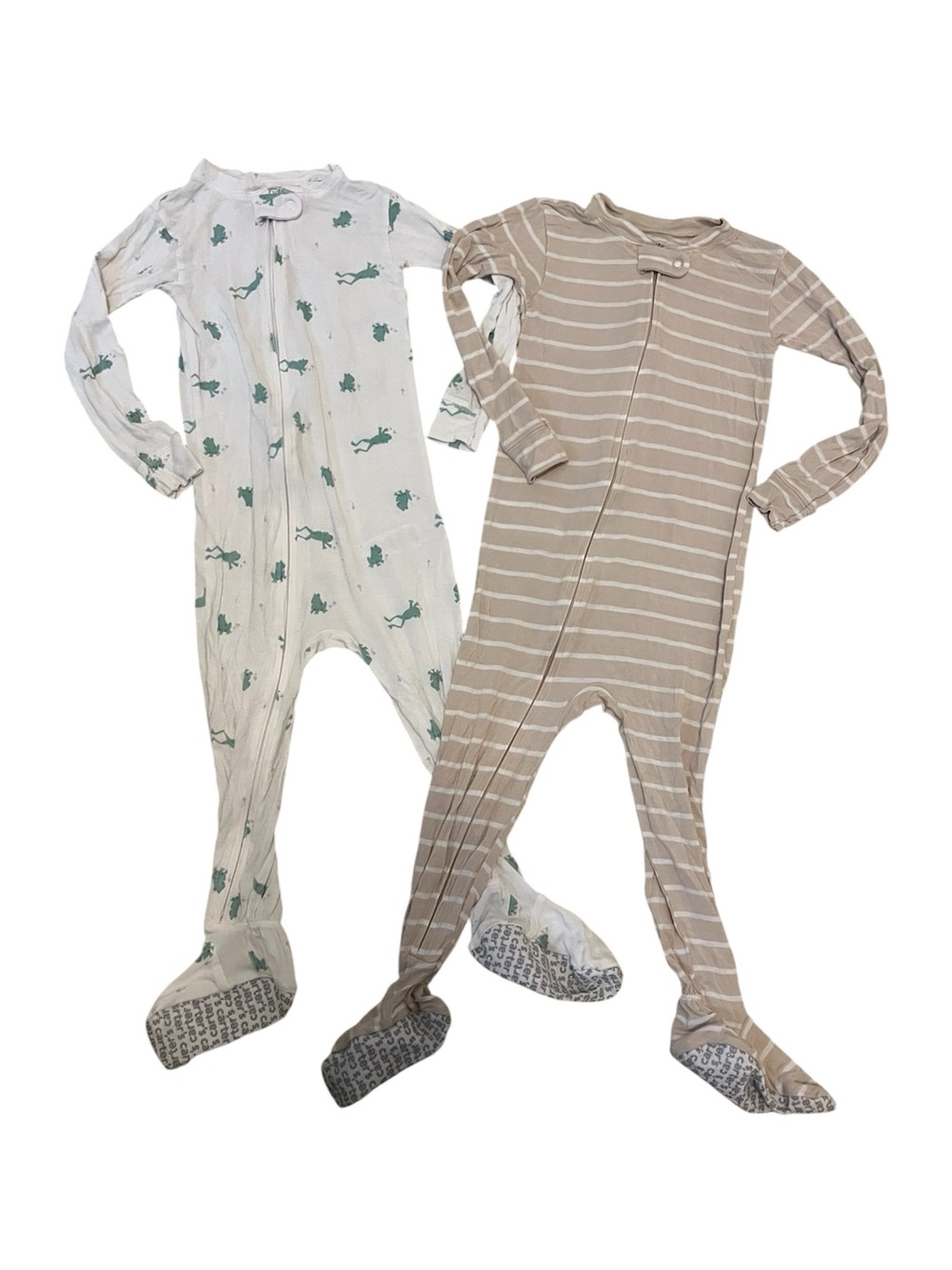 Carter’s Comfy Soft One Piece Pajamas- Set of 2 Frogs Stripes